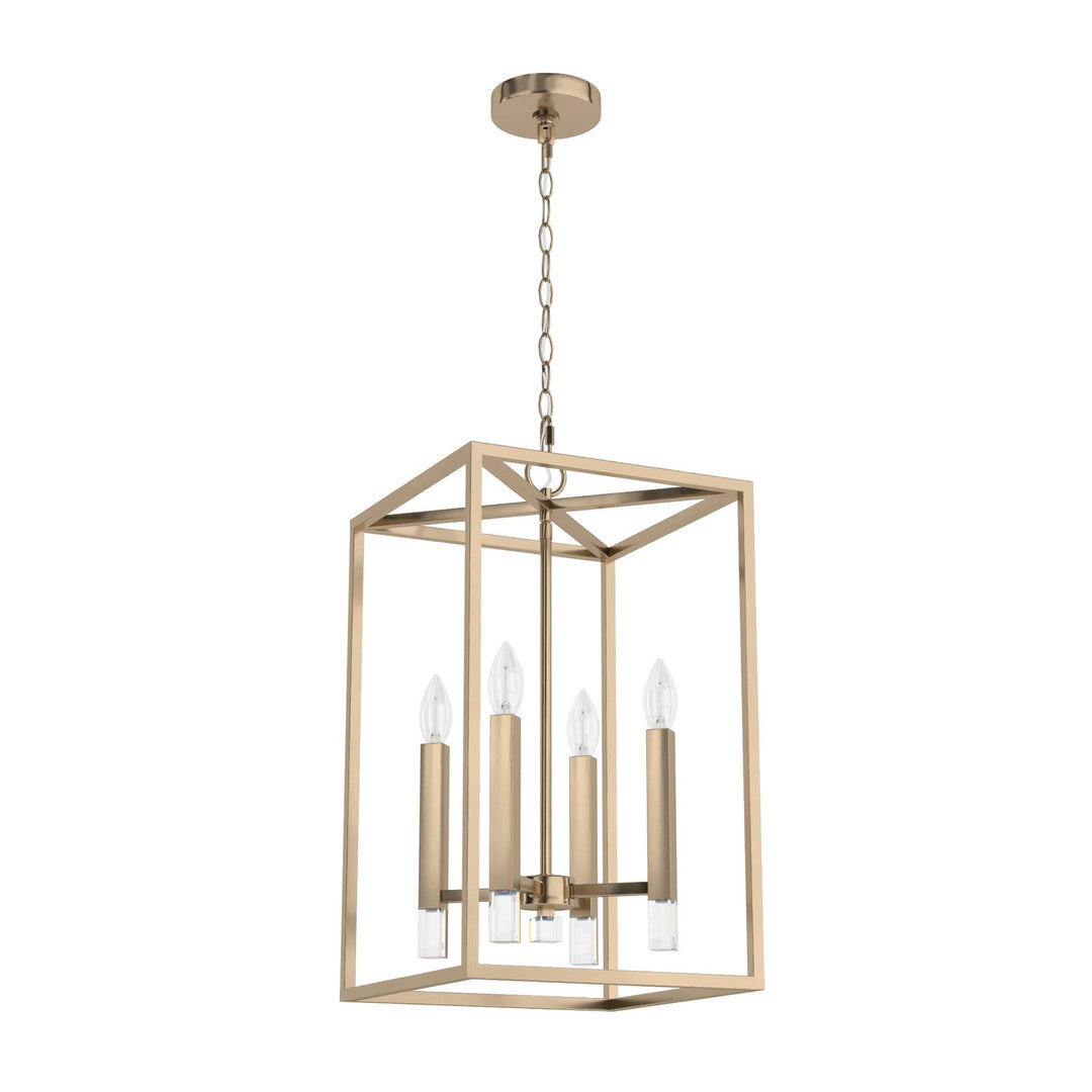 Sunjai Four Light Foyer Pendant in Alturas Gold