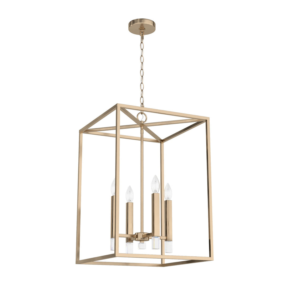 Sunjai Four Light Foyer Pendant in Alturas Gold