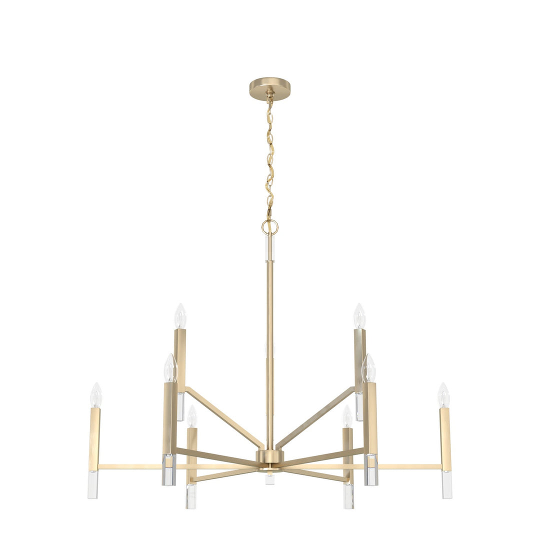 Sunjai Nine Light Chandelier in Alturas Gold