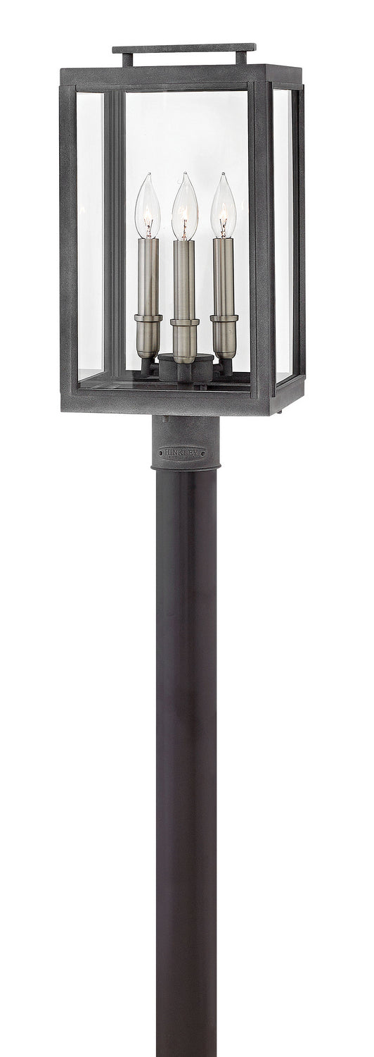 Sutcliffe LED Post Top/ Pier Mount in Aged Zinc
