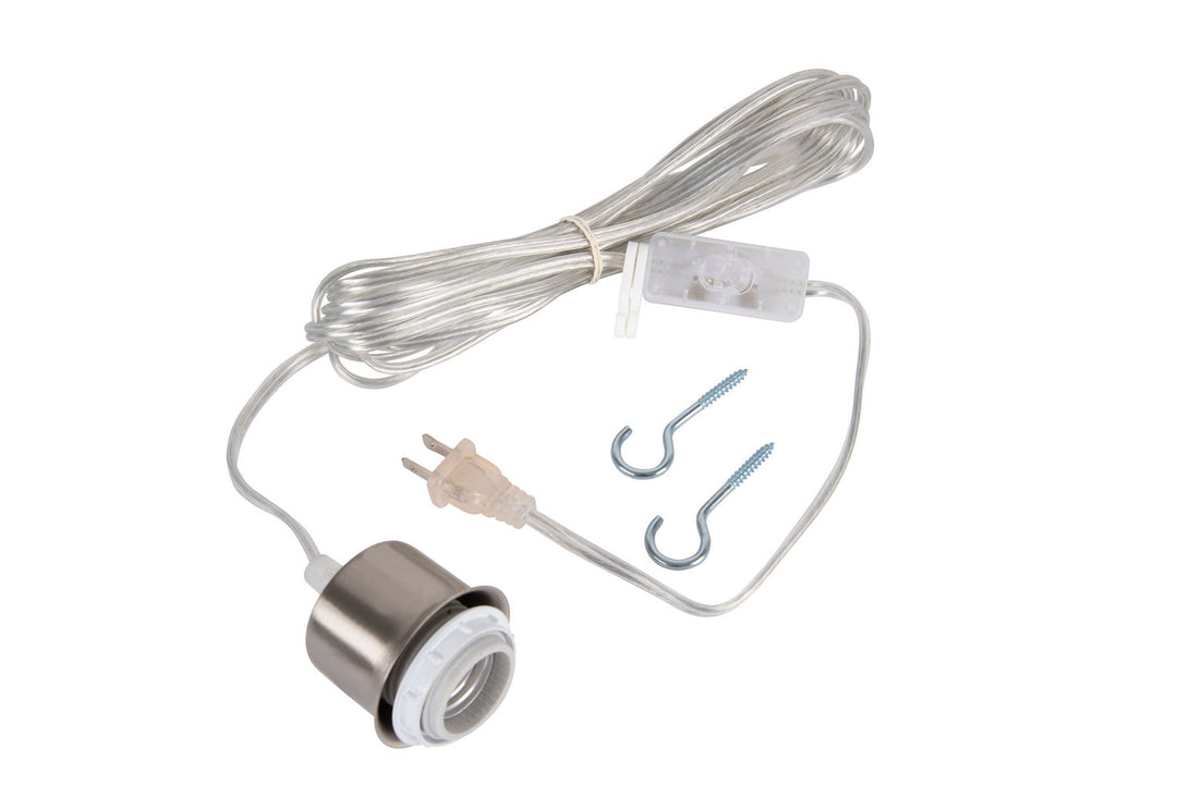 Swag Pendants One Light Pendant Hardware in Brushed Polished Nickel