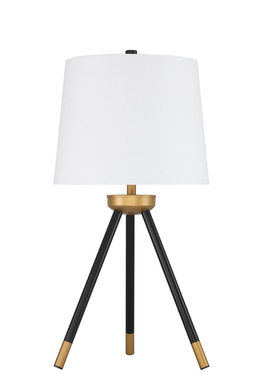 Table Lamp One Light Table Lamp in Painted Black/Painted Gold