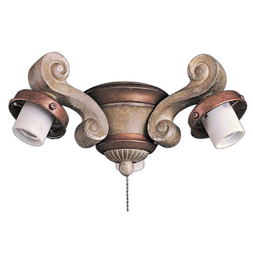 Three Light Fan Light Kit in Fortepierre