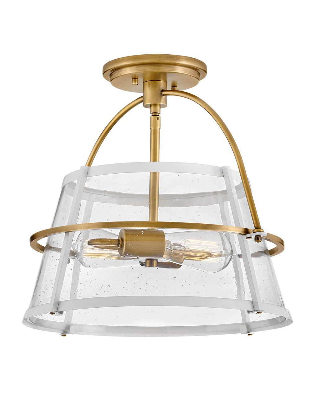 Tournon LED Semi-Flush Mount in Heritage Brass