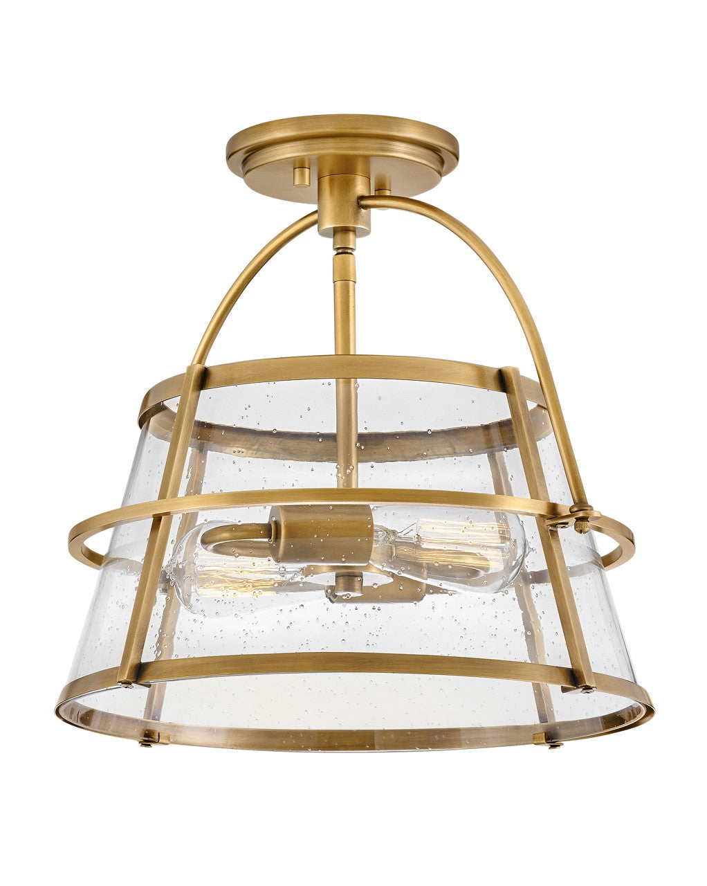 Tournon LED Semi-Flush Mount in Heritage Brass