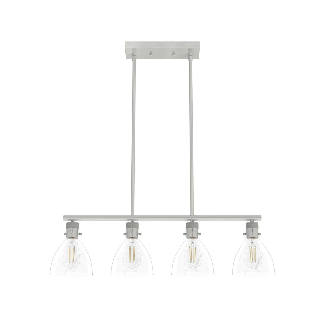 Van Nuys Four Light Linear Chandelier in Brushed Nickel