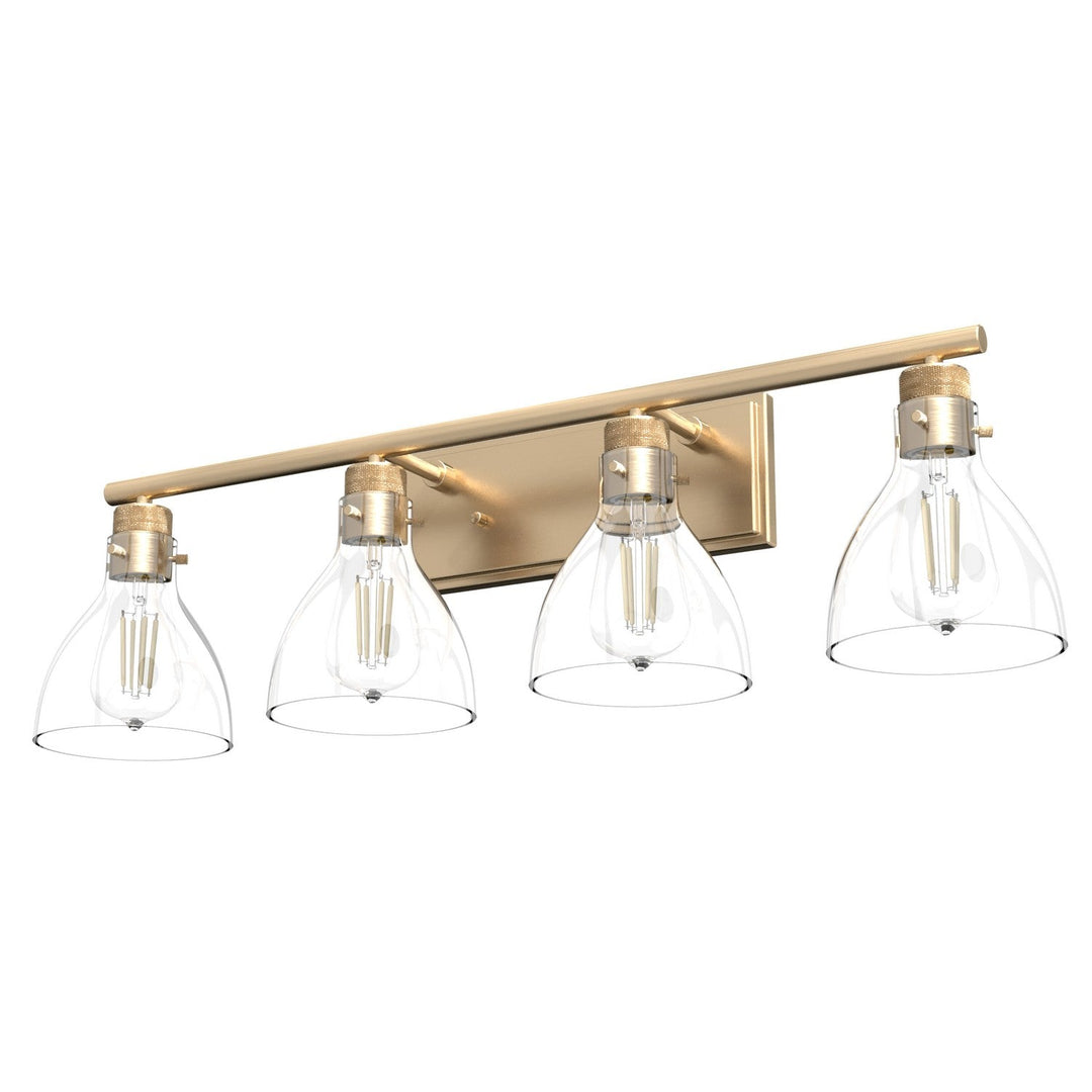 Van Nuys Four Light Vanity in Alturas Gold