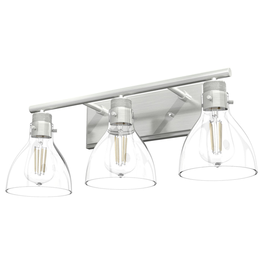 Van Nuys Three Light Vanity in Brushed Nickel
