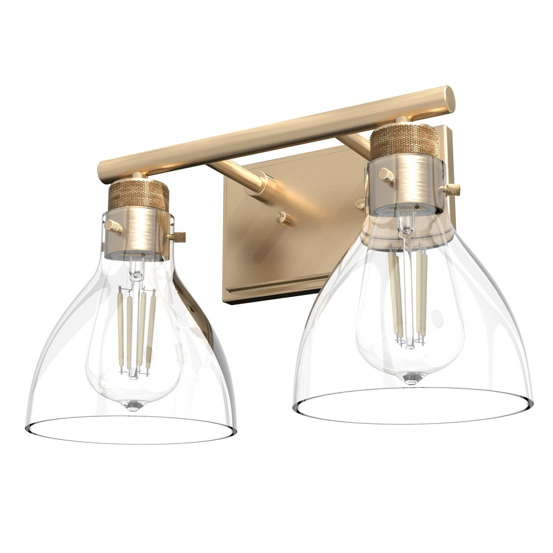 Van Nuys Two Light Vanity in Alturas Gold