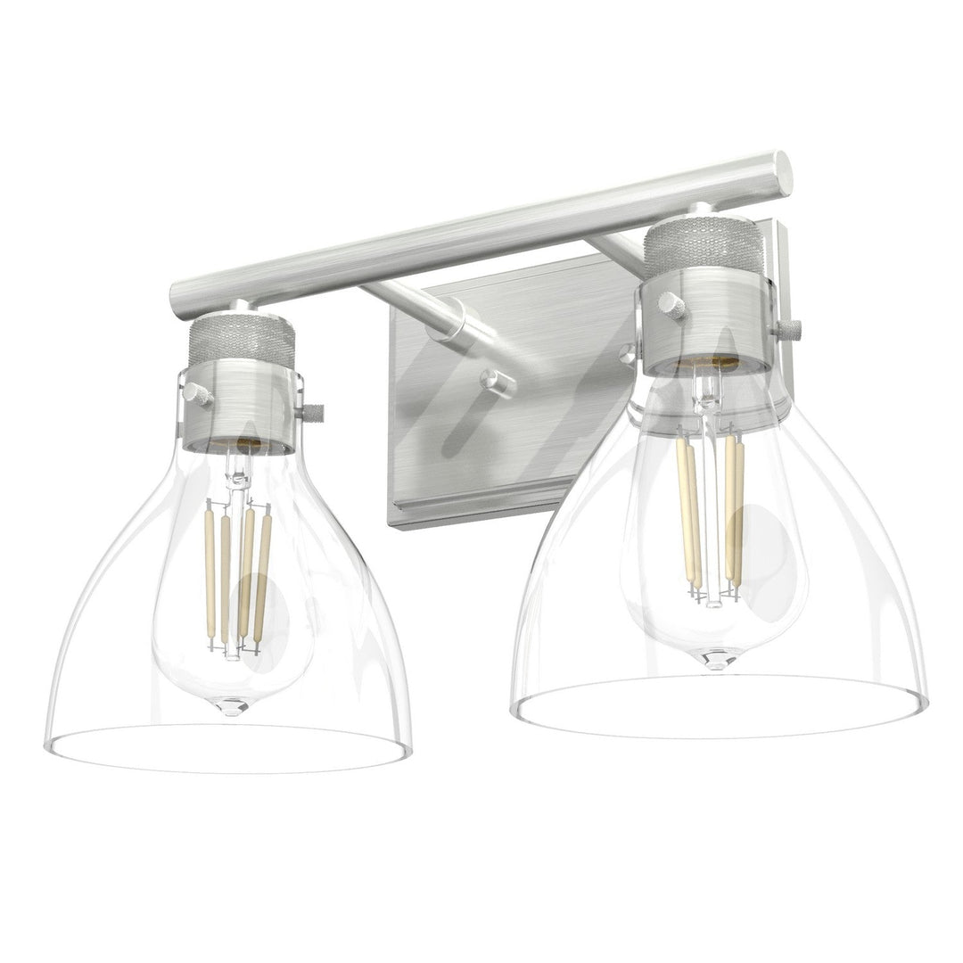 Van Nuys Two Light Vanity in Brushed Nickel