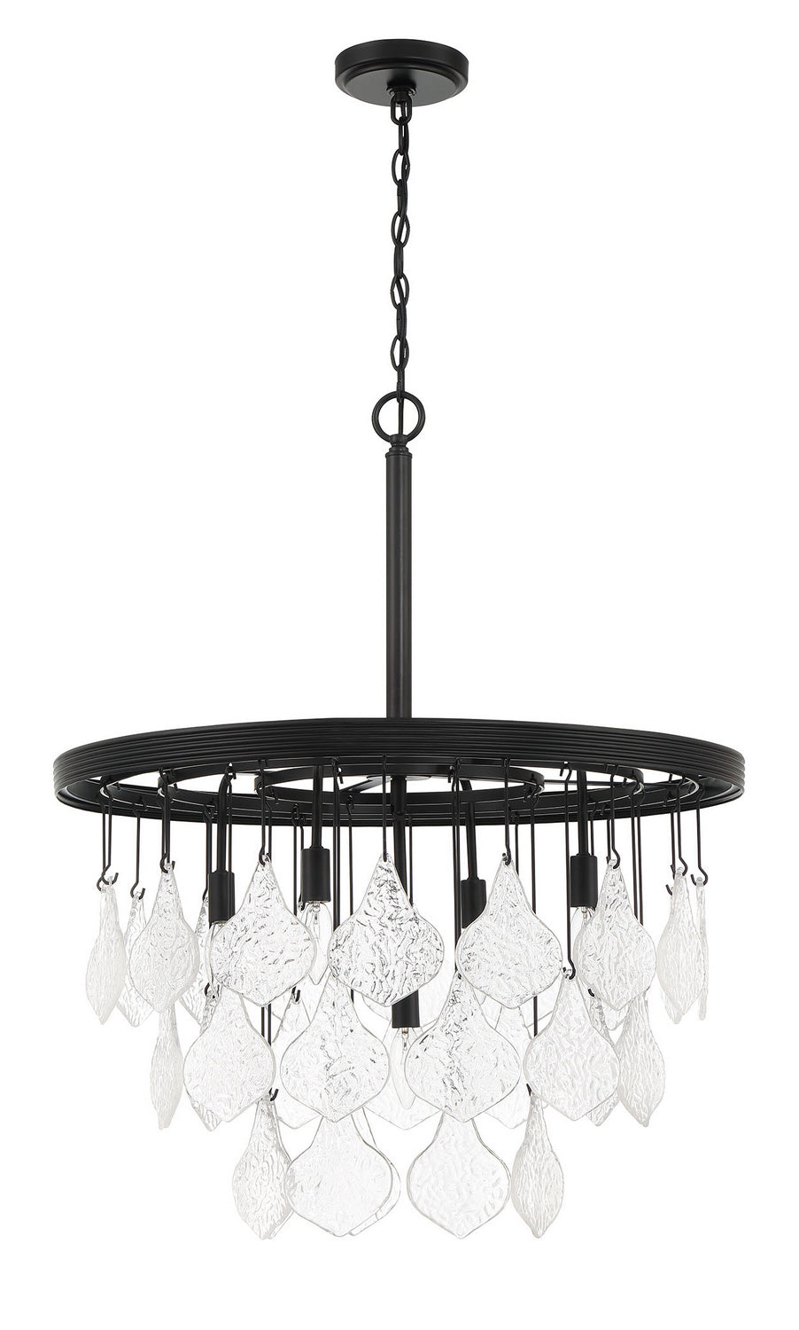 Vesi Five Light Pendant in Flat Black