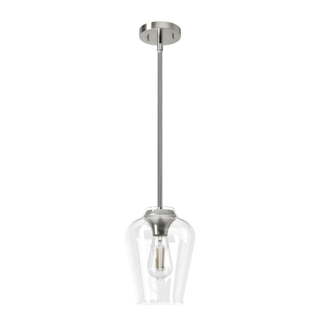 Vidria One Light Mini Pendant in Brushed Nickel