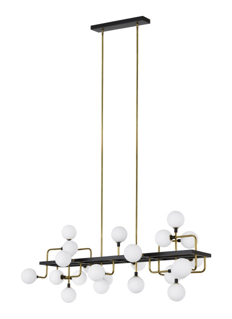 Visual Comfort Modern 25 Light Linear Chandelier