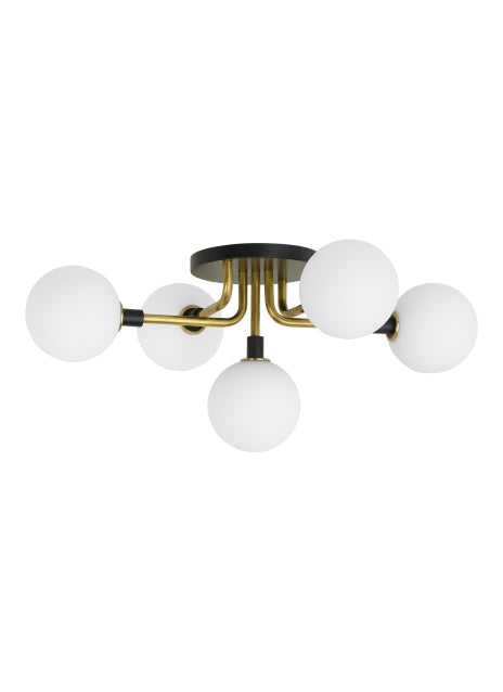 Visual Comfort Modern Five Light Flush Mount