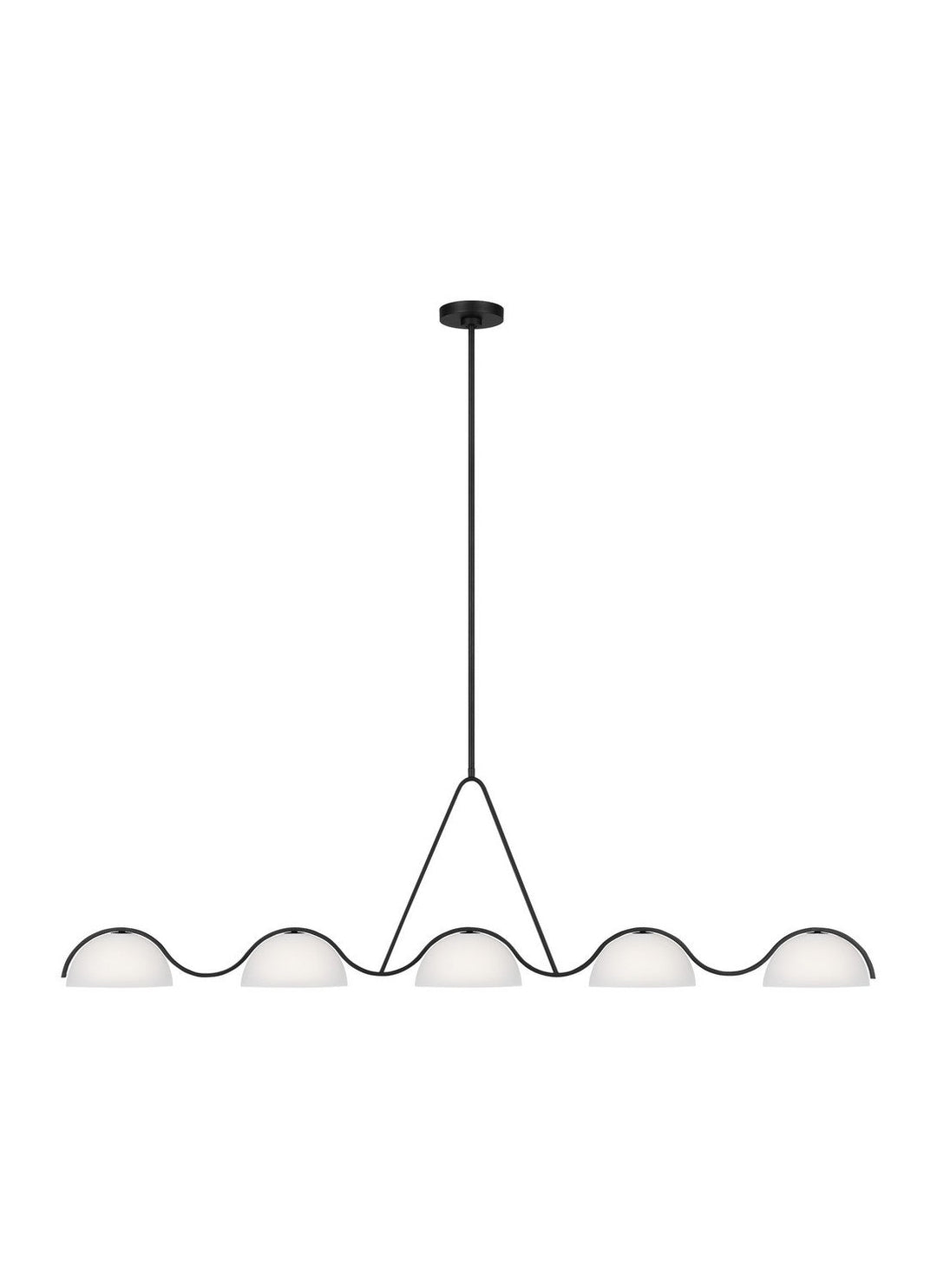 Visual Comfort Studio Five Light Linear Chandelier