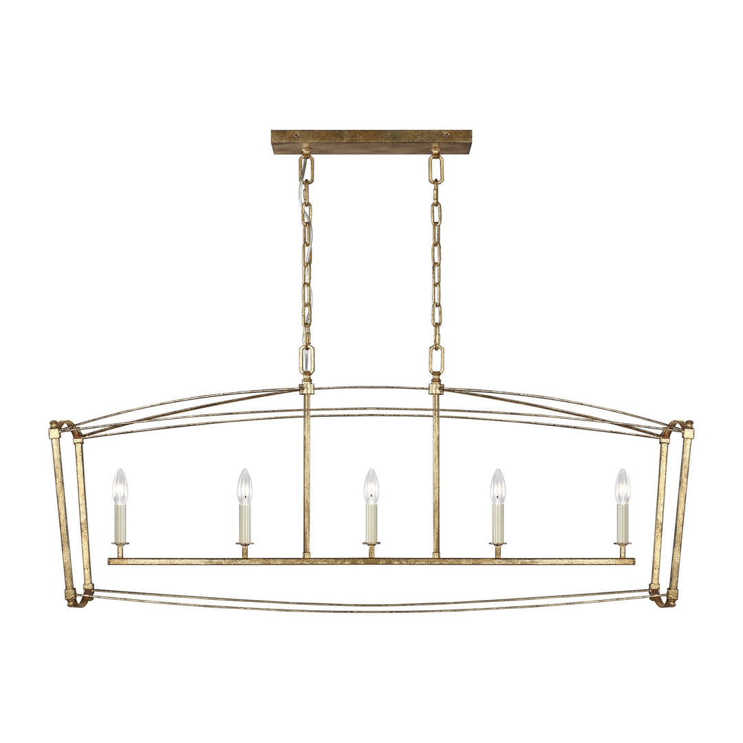Visual Comfort Studio Five Light Linear Chandelier