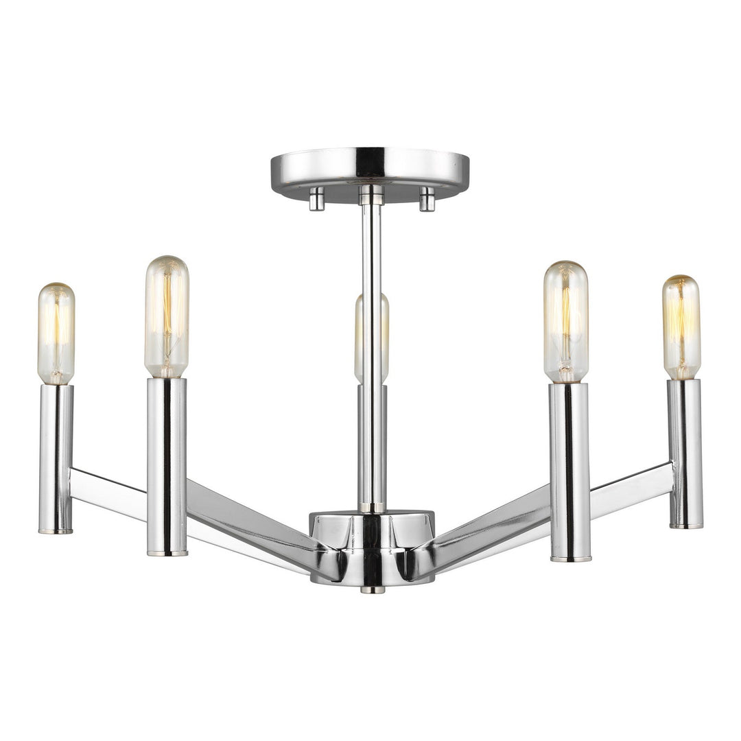 Visual Comfort Studio Five Light Semi-Flush Mount