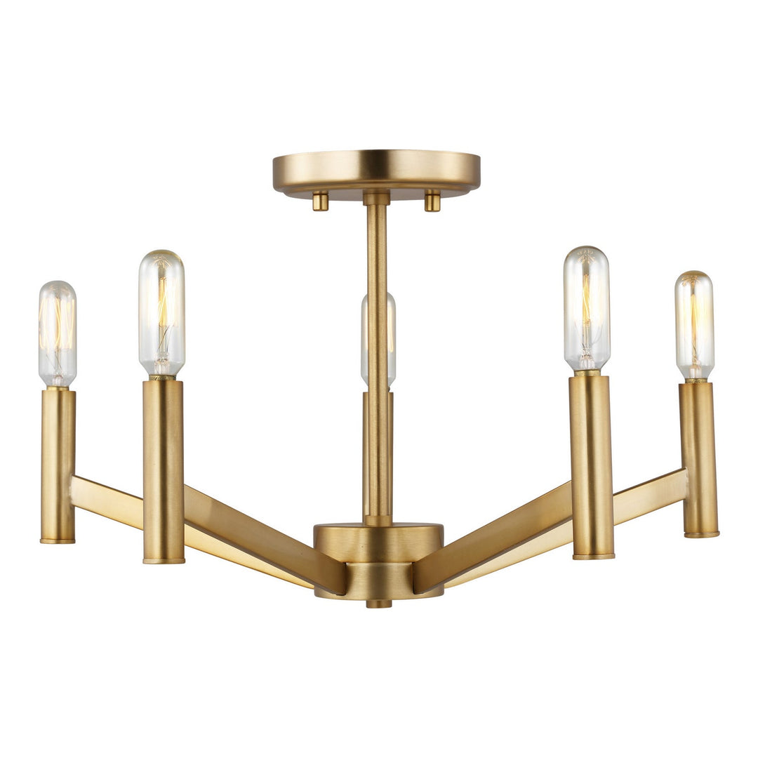 Visual Comfort Studio Five Light Semi-Flush Mount