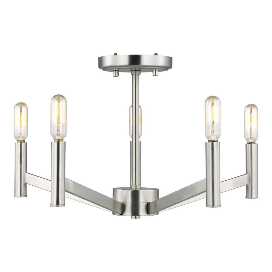Visual Comfort Studio Five Light Semi-Flush Mount