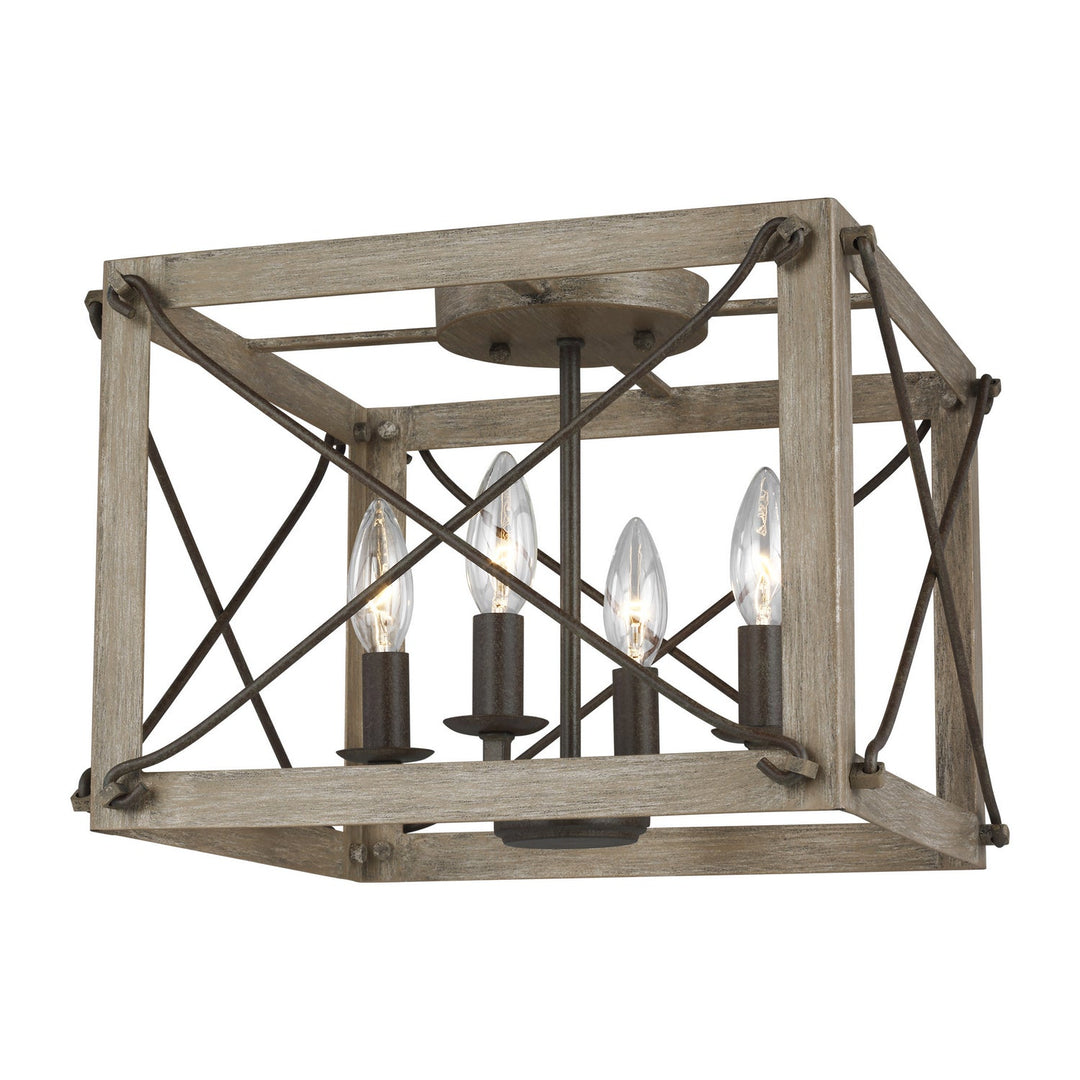 Visual Comfort Studio Four Light Flush Mount