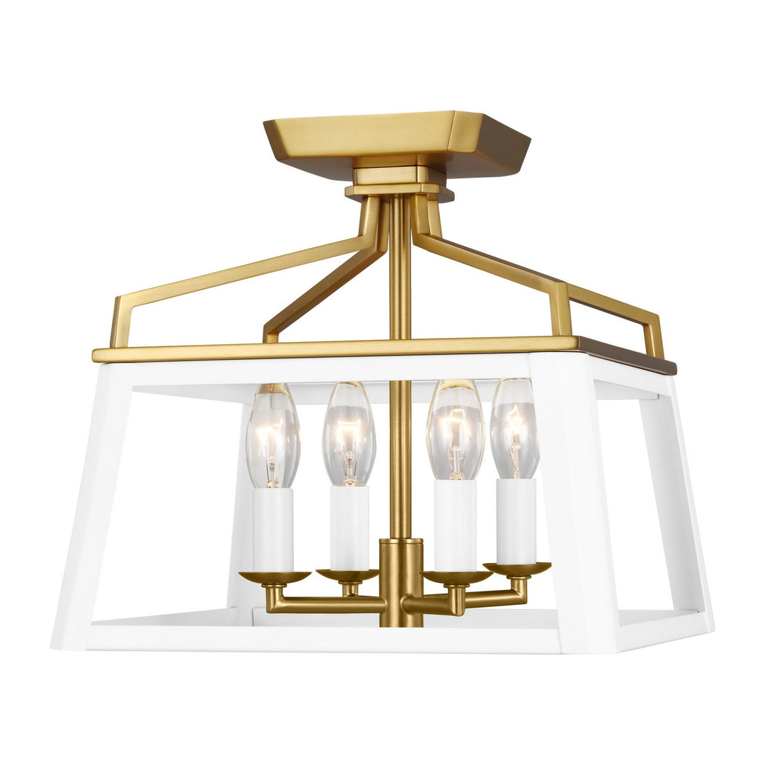 Visual Comfort Studio Four Light Flush Mount