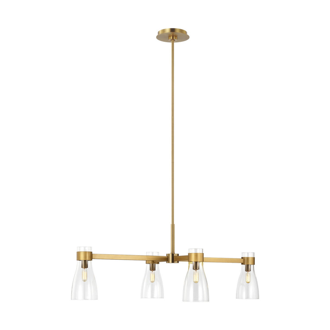 Visual Comfort Studio Four Light Linear Chandelier