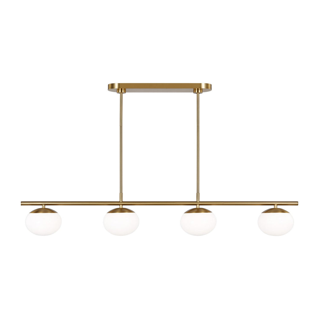Visual Comfort Studio Four Light Linear Chandelier