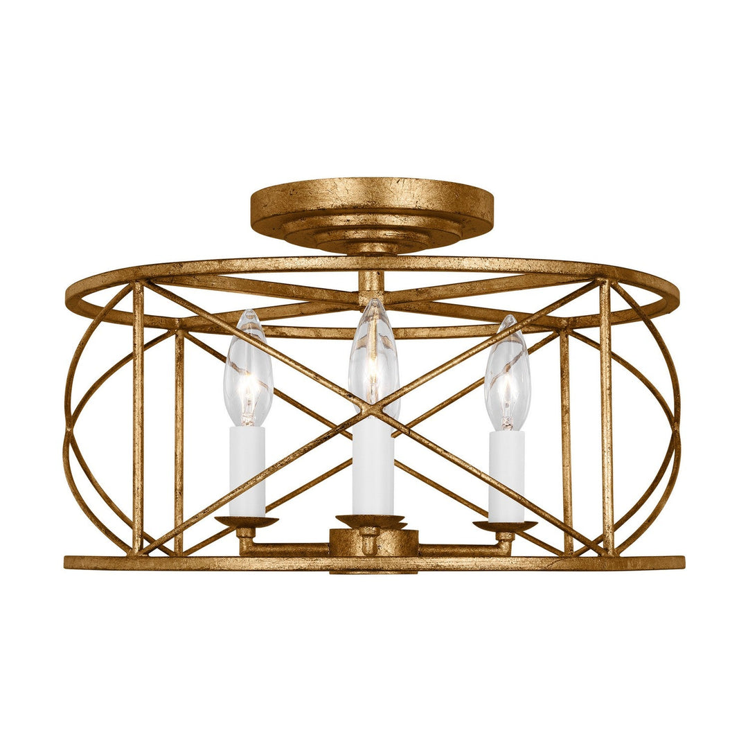 Visual Comfort Studio Four Light Semi-Flush Mount