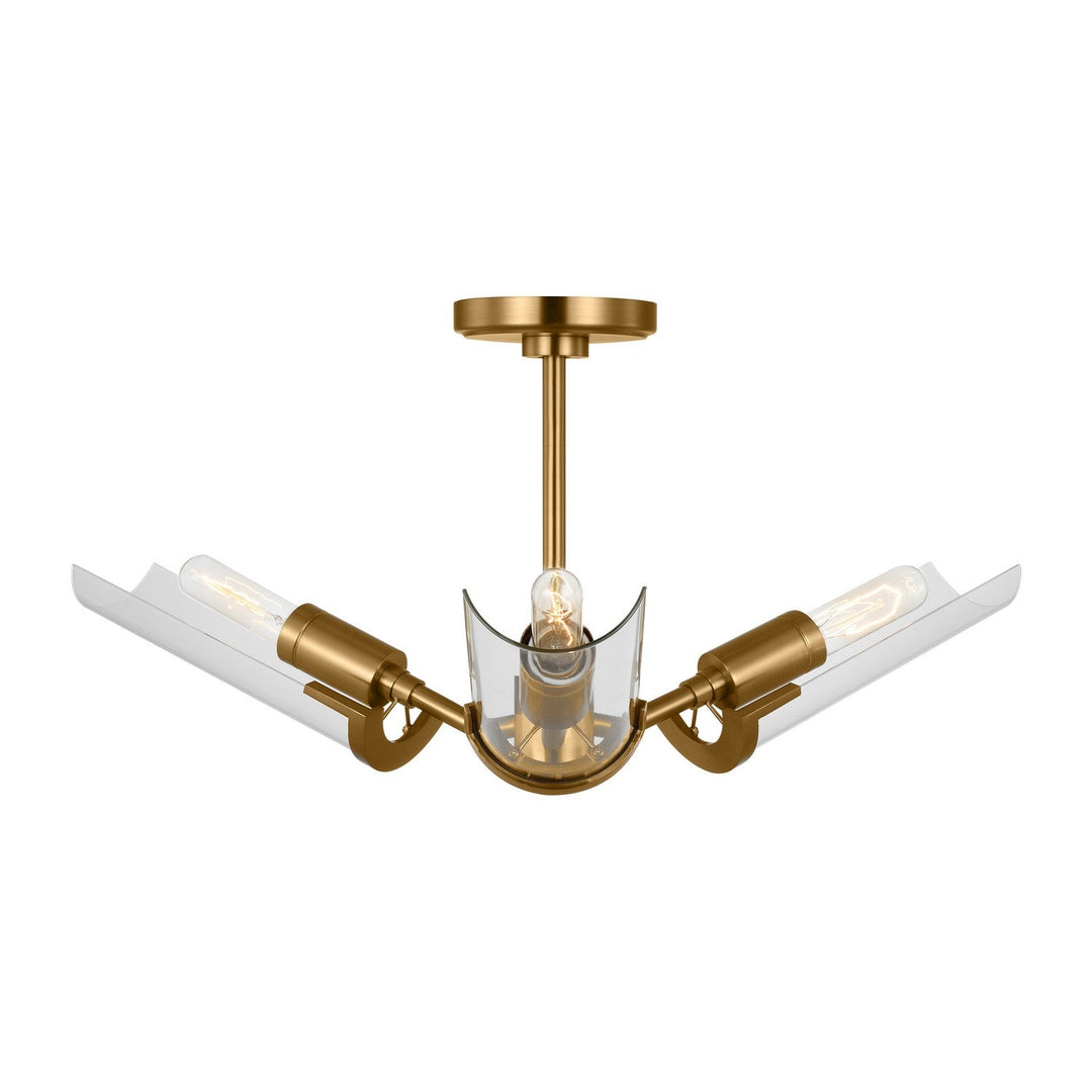 Visual Comfort Studio Three Light Flush Mount