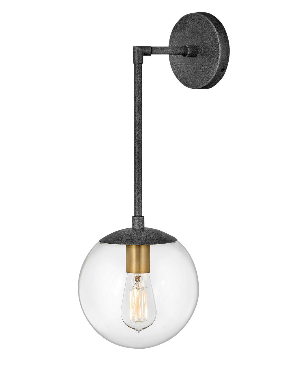 Warby LED Pendant in Aged Zinc