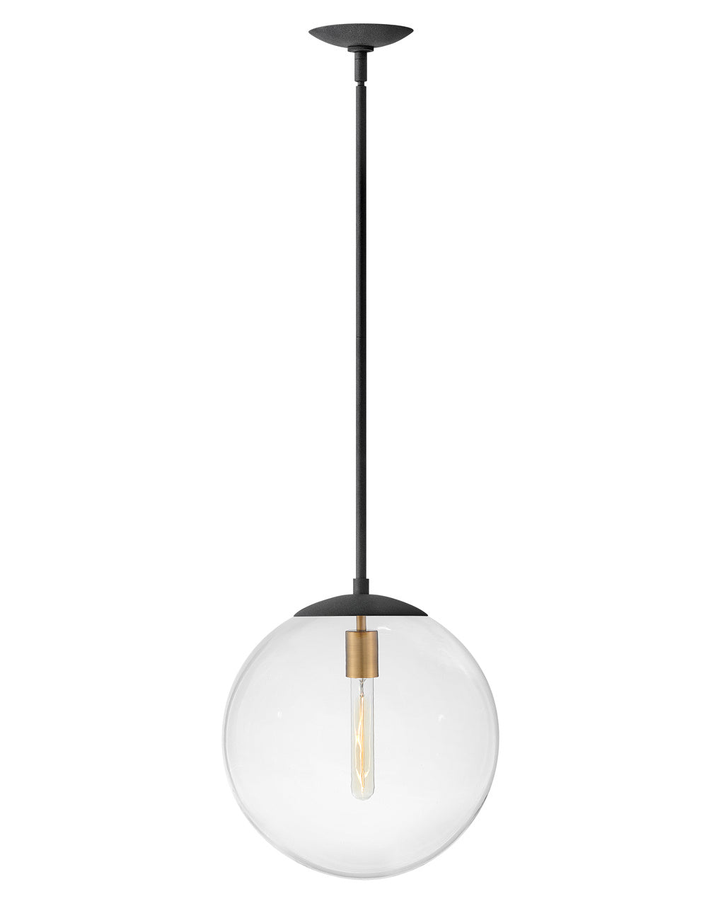 Warby LED Pendant in Aged Zinc