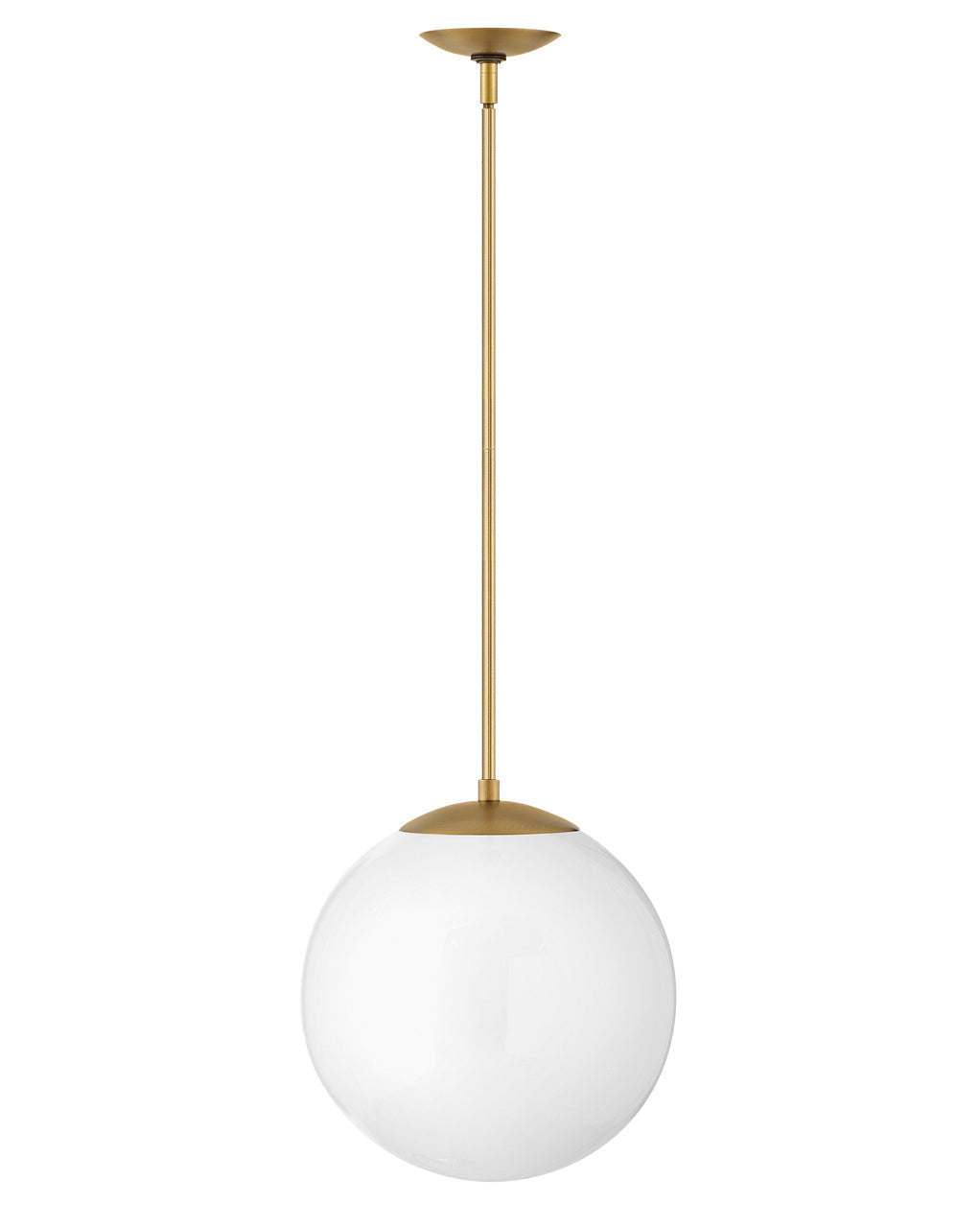 Warby LED Pendant in Heritage Brass