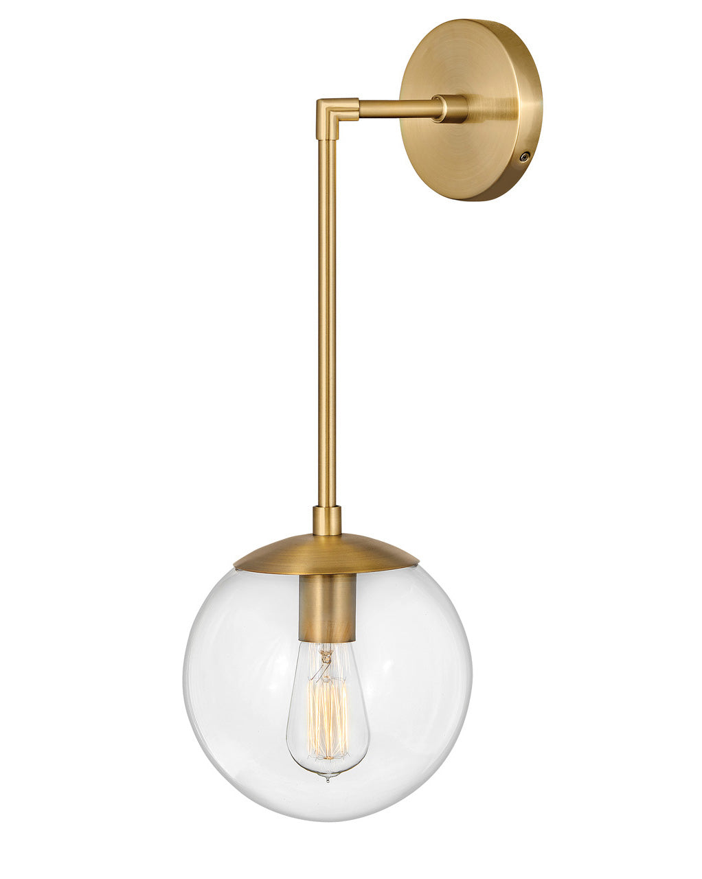 Warby LED Pendant in Heritage Brass