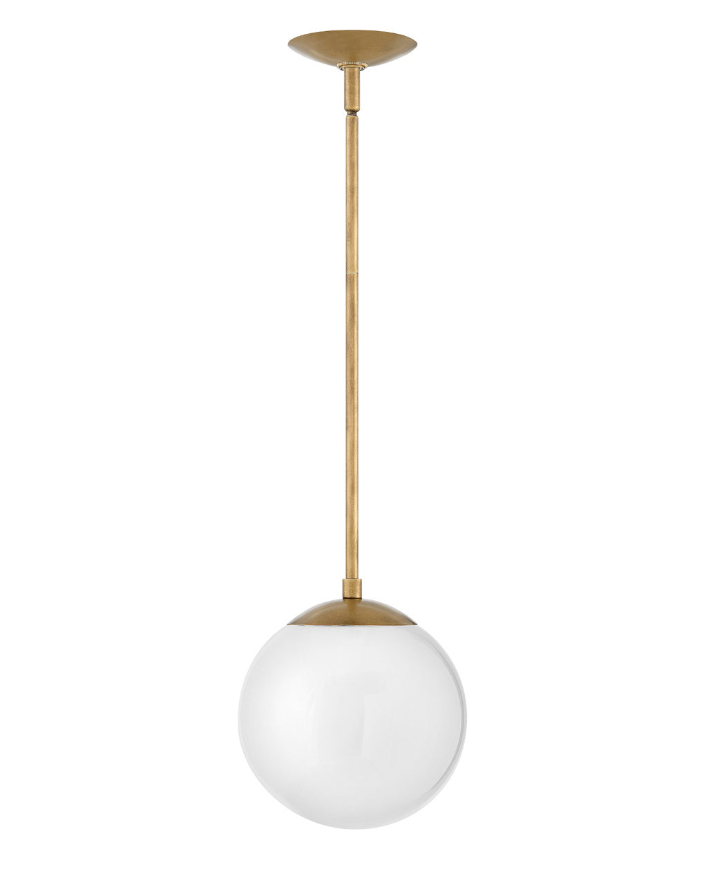 Warby LED Pendant in Heritage Brass