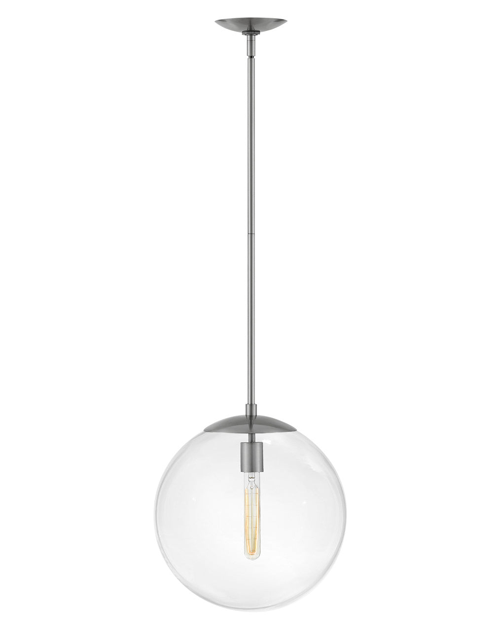 Warby LED Pendant in Polished Antique Nickel