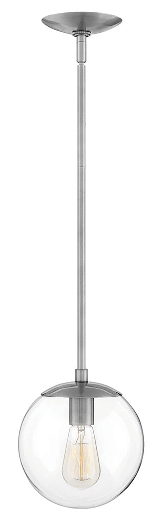 Warby LED Pendant in Polished Antique Nickel