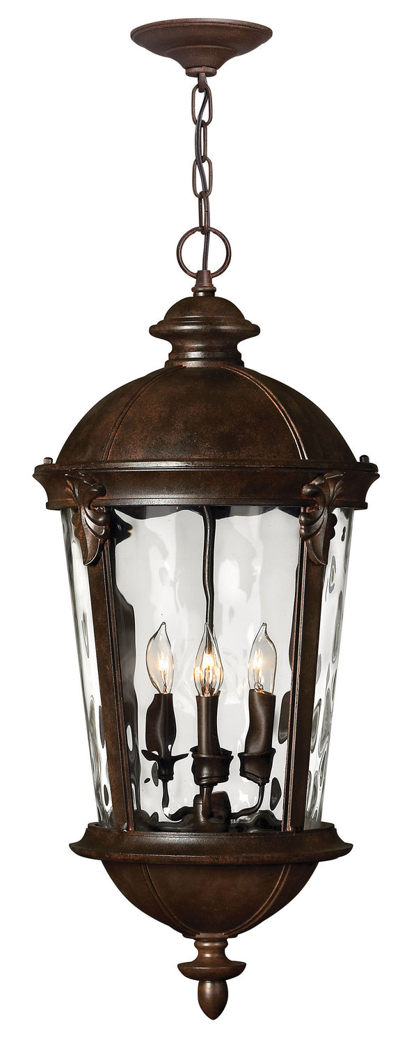 Windsor LED Hanging Lantern in River Rock