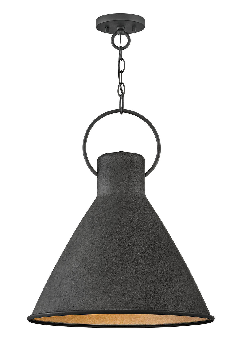 Winnie LED Pendant in Aged Zinc