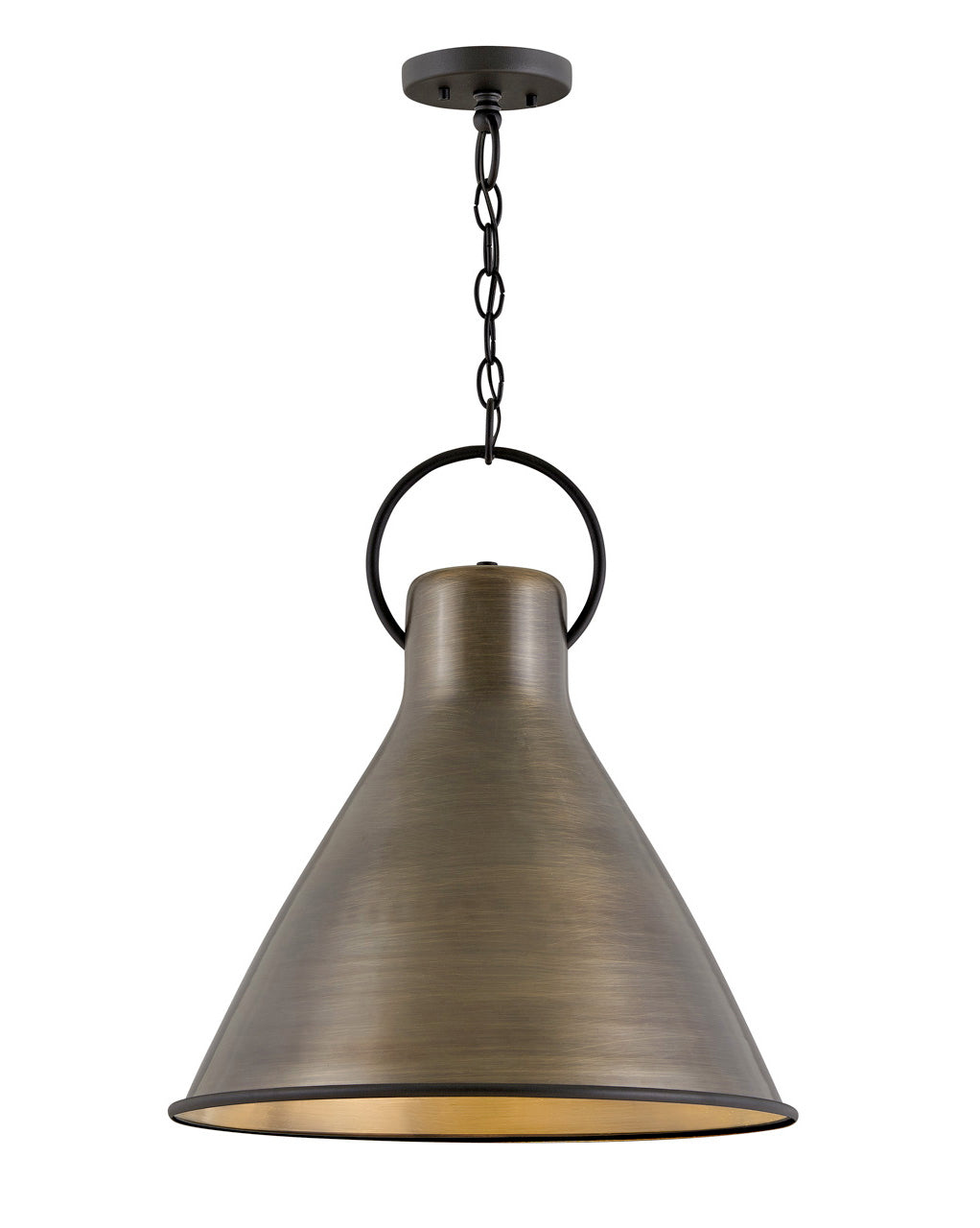 Winnie LED Pendant in Dark Antique Brass
