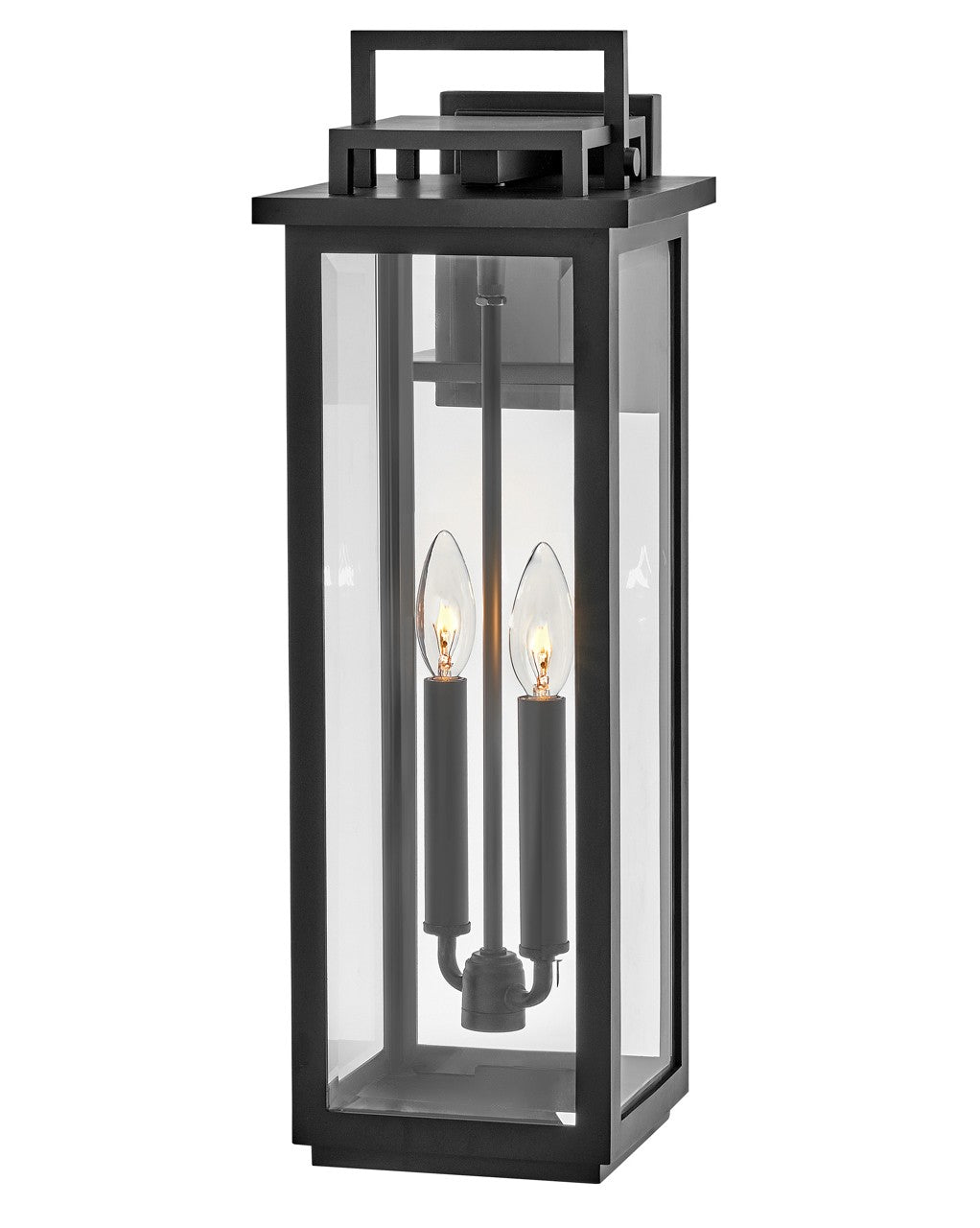 Winthorpe LED Wall Mount Lantern in Black