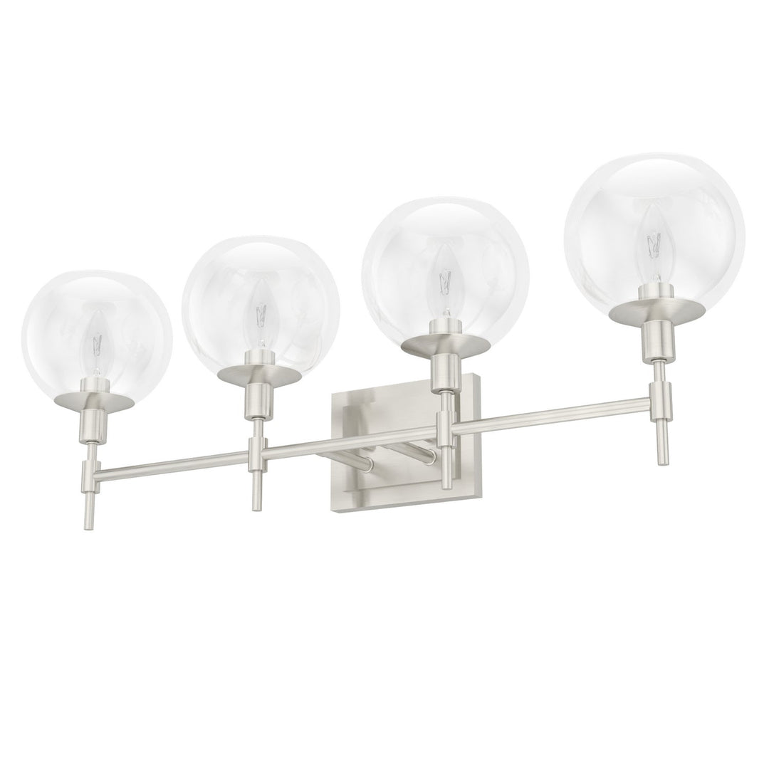 Xidane Four Light Vanity in Brushed Nickel