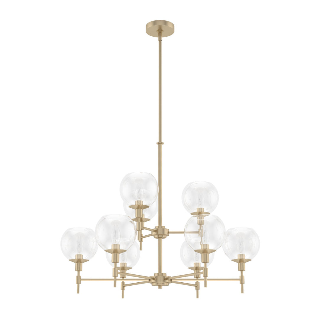 Xidane Nine Light Chandelier in Alturas Gold