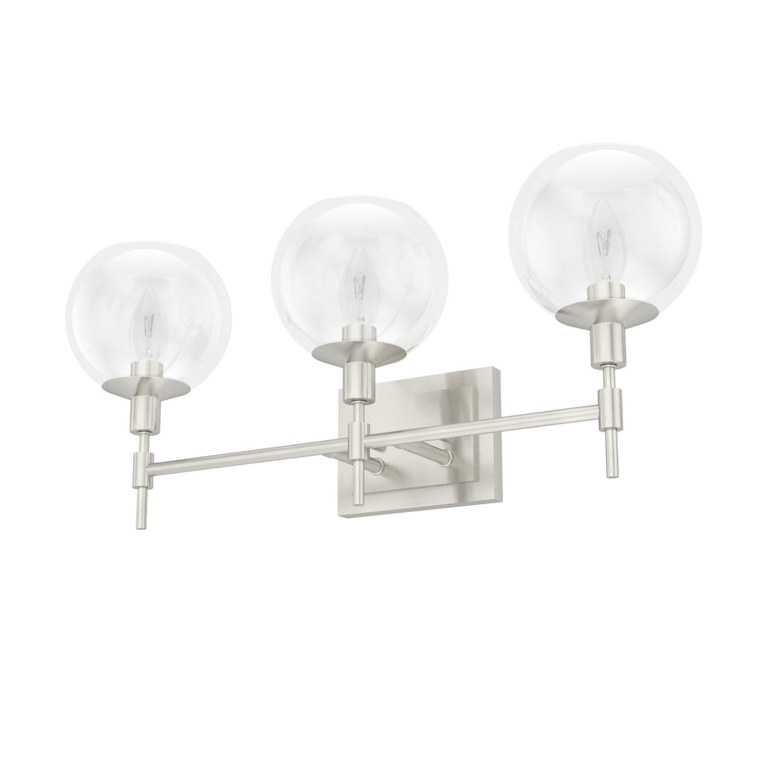 Xidane Three Light Vanity in Brushed Nickel
