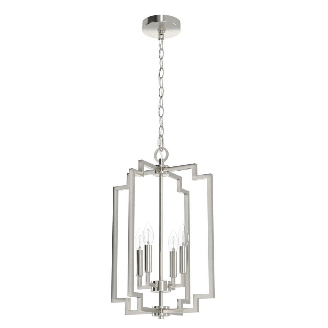 Zoanne Four Light Pendant in Brushed Nickel