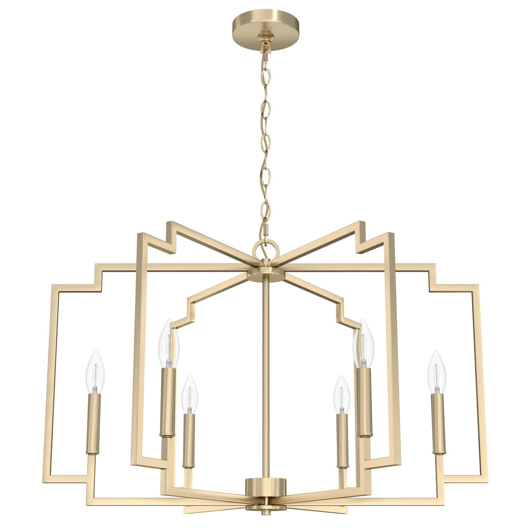 Zoanne Six Light Chandelier in Alturas Gold