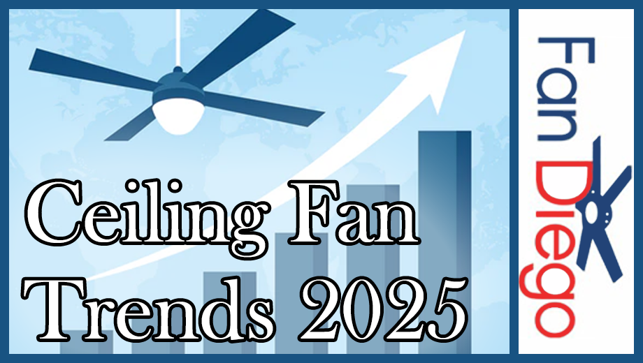 A ceiling fan that is trendy with the sales flying to the sky.