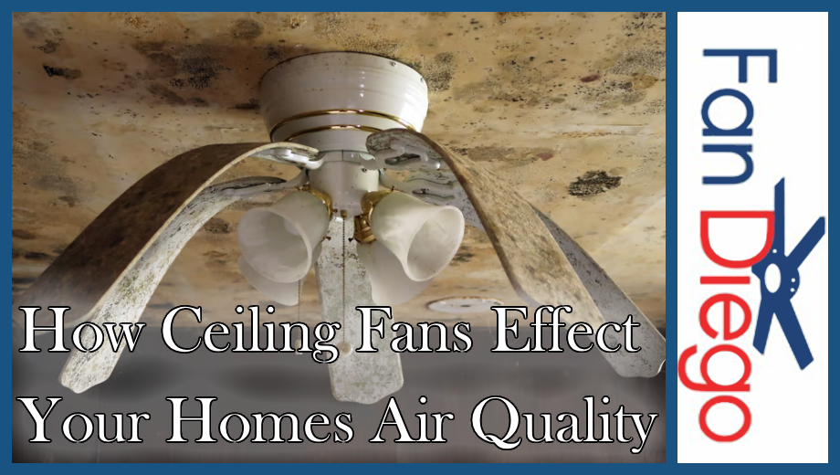 Damage ceiling fan and roof from bad air quality and fan.