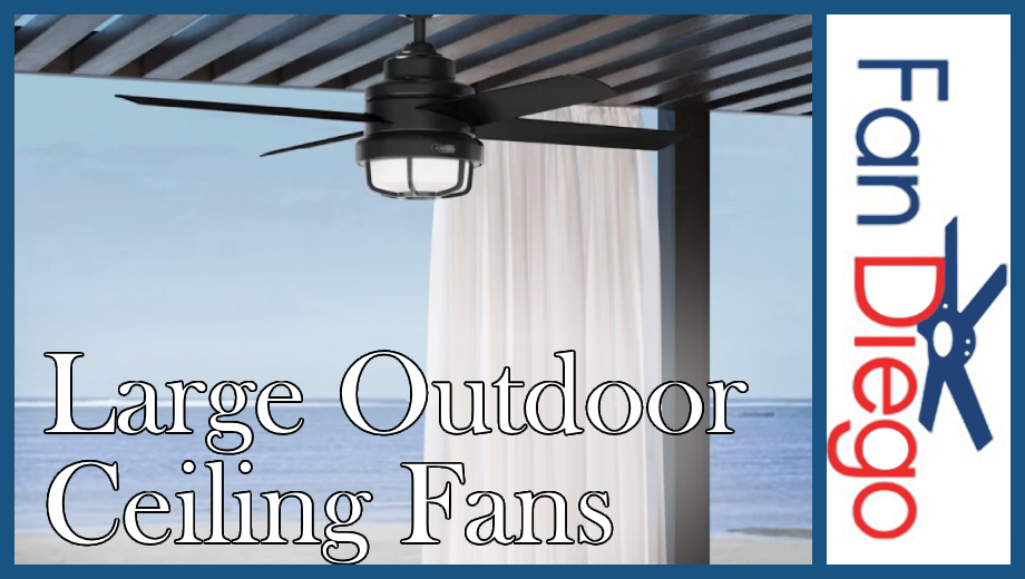 Wooden beamed roof with a large outdoor ceiling fan.
