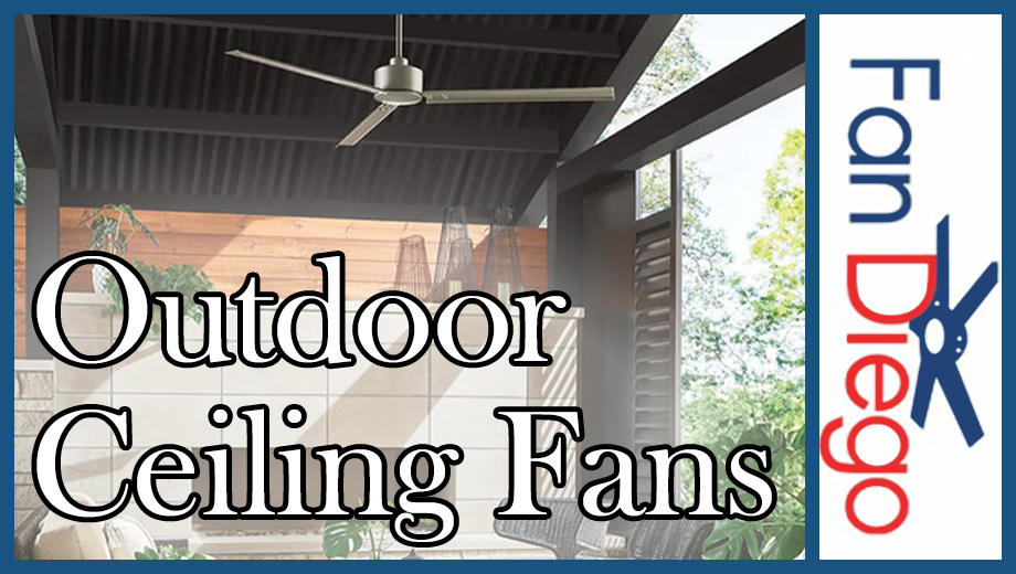 An outdoor ceiling fan on a porch/patio.