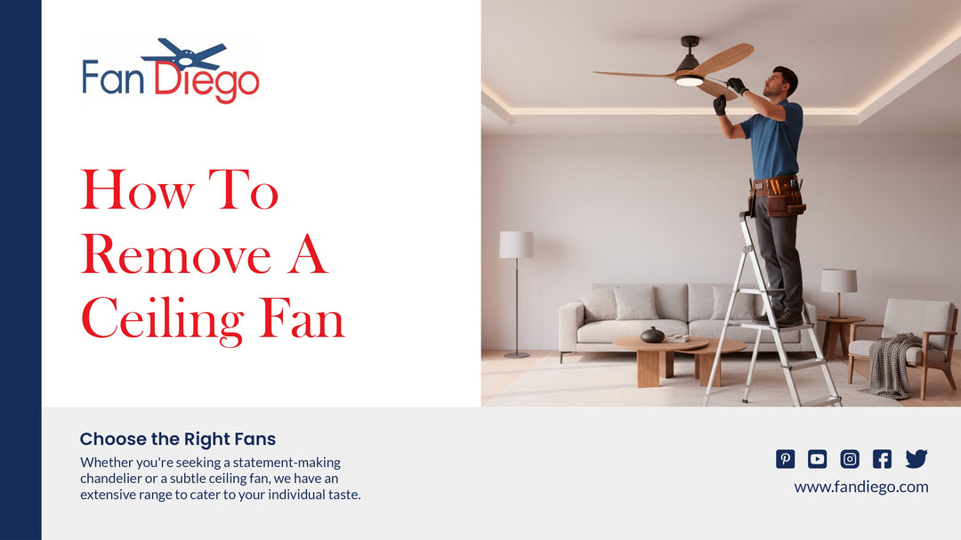 A ceiling fan that's about to get removed by an electrician.